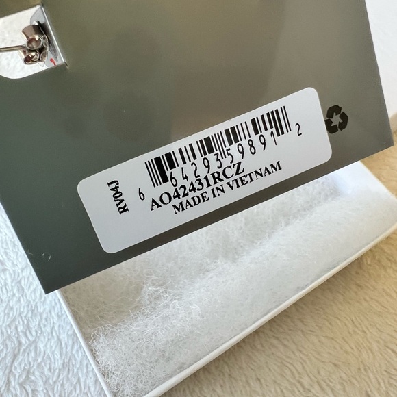 Nadri Isle Cubic Zirconia Crossed Hoop Earrings RHODIUM NWT - Picture 12 of 12